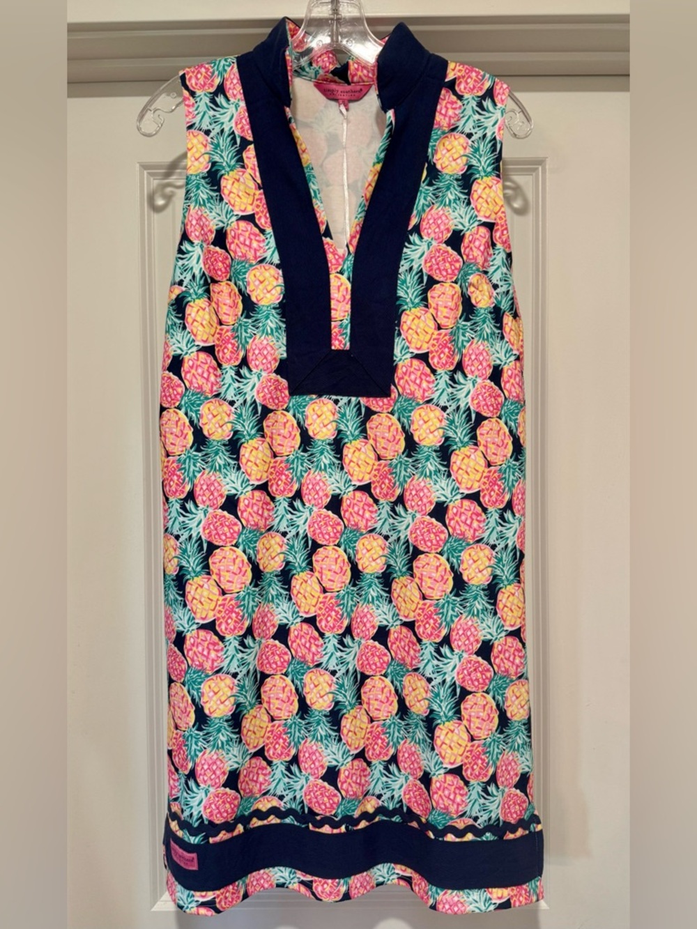 NWT Simply Southern Preppy Navy Tunic Dress with Pineapple Print Size S‎
